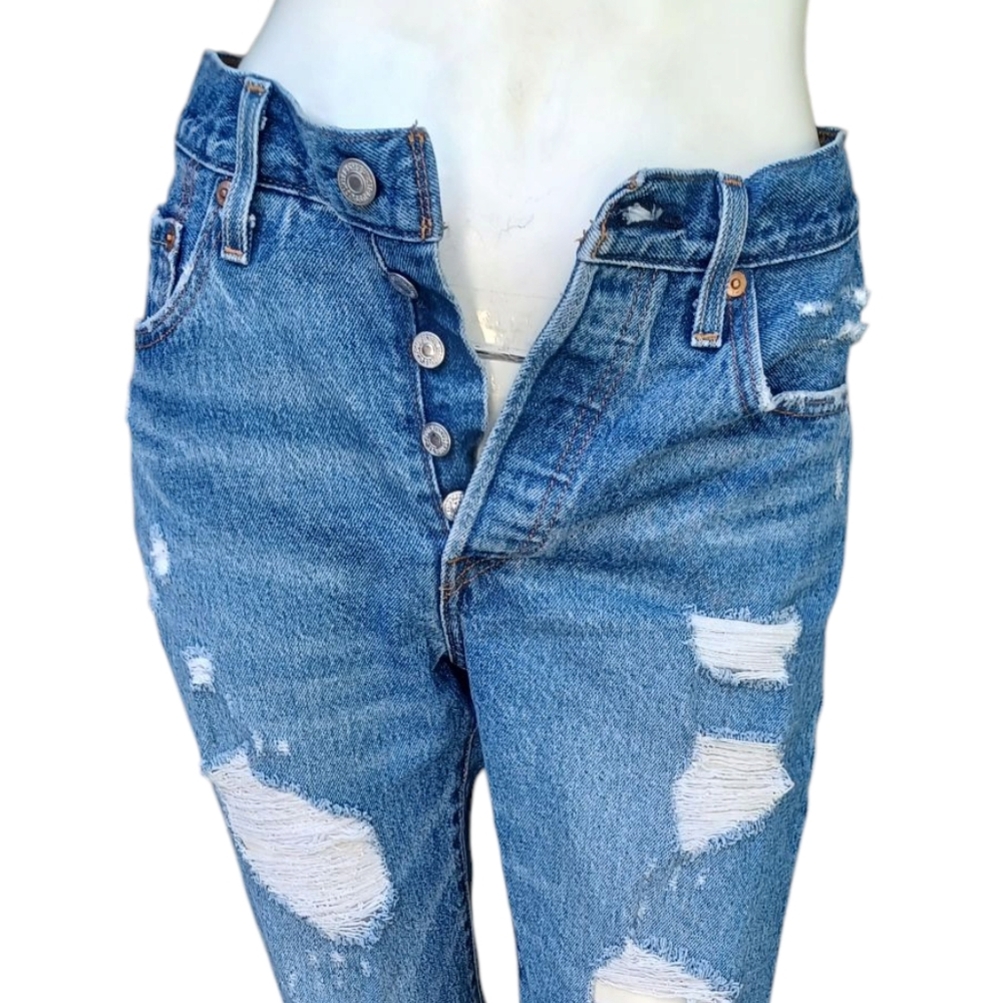 8194....Levi's 501 Straight Leg Jeans W25 L26 - Picture 7 of 7